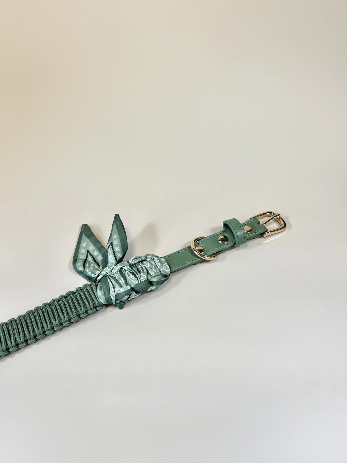 Blue Pup Collection Green bandana halsband
