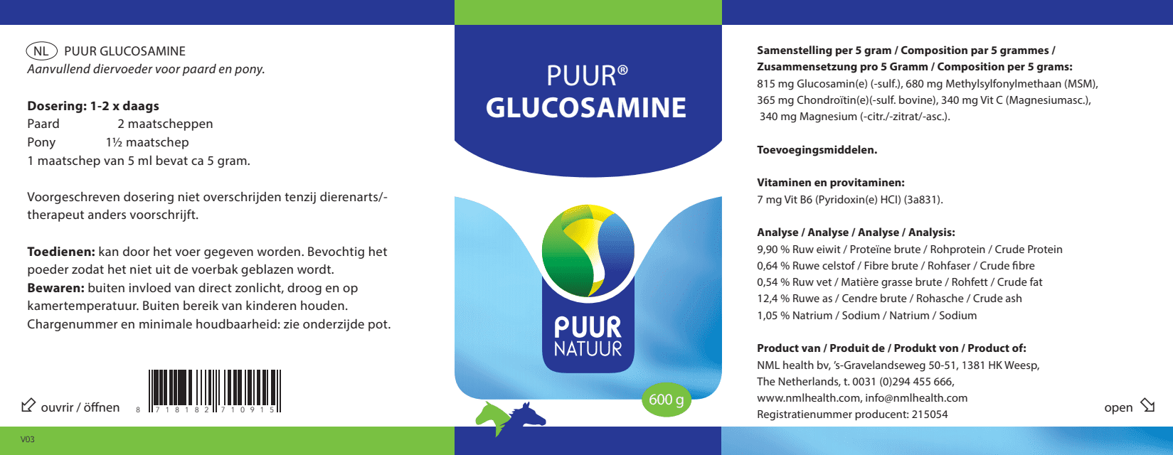 PUUR Glucosamine 300g