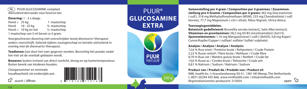 PUUR Glucosamine extra 250g