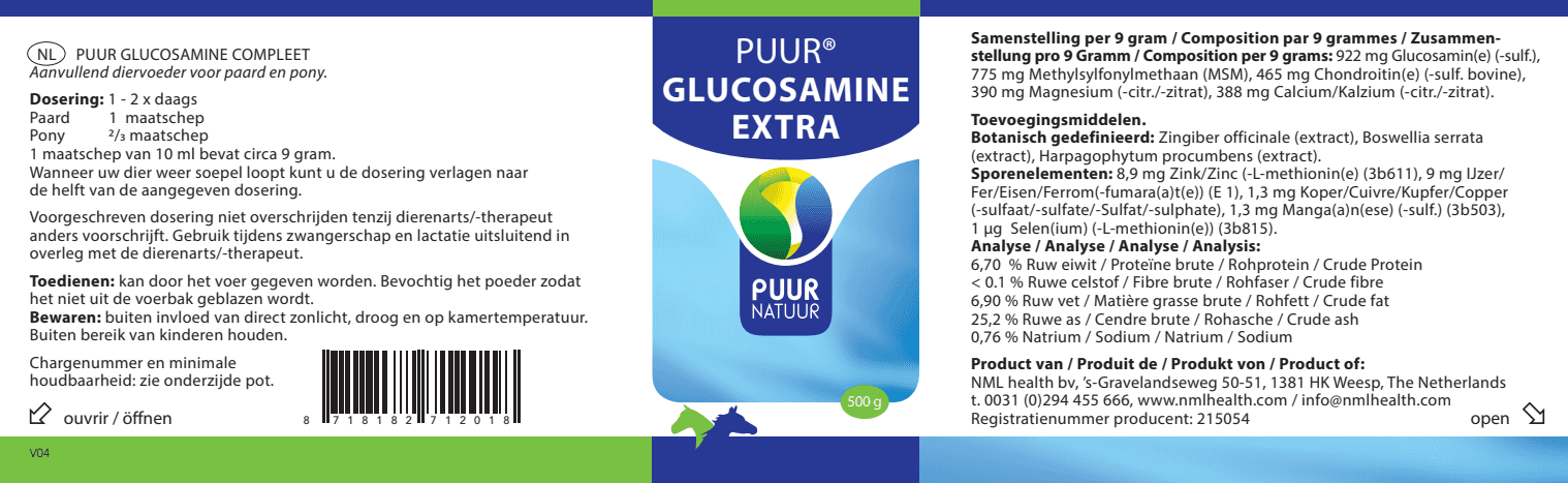 PUUR Glucosamine extra 500g