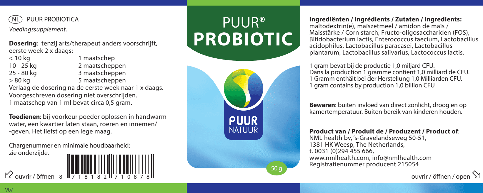 PUUR Probiotic 50g