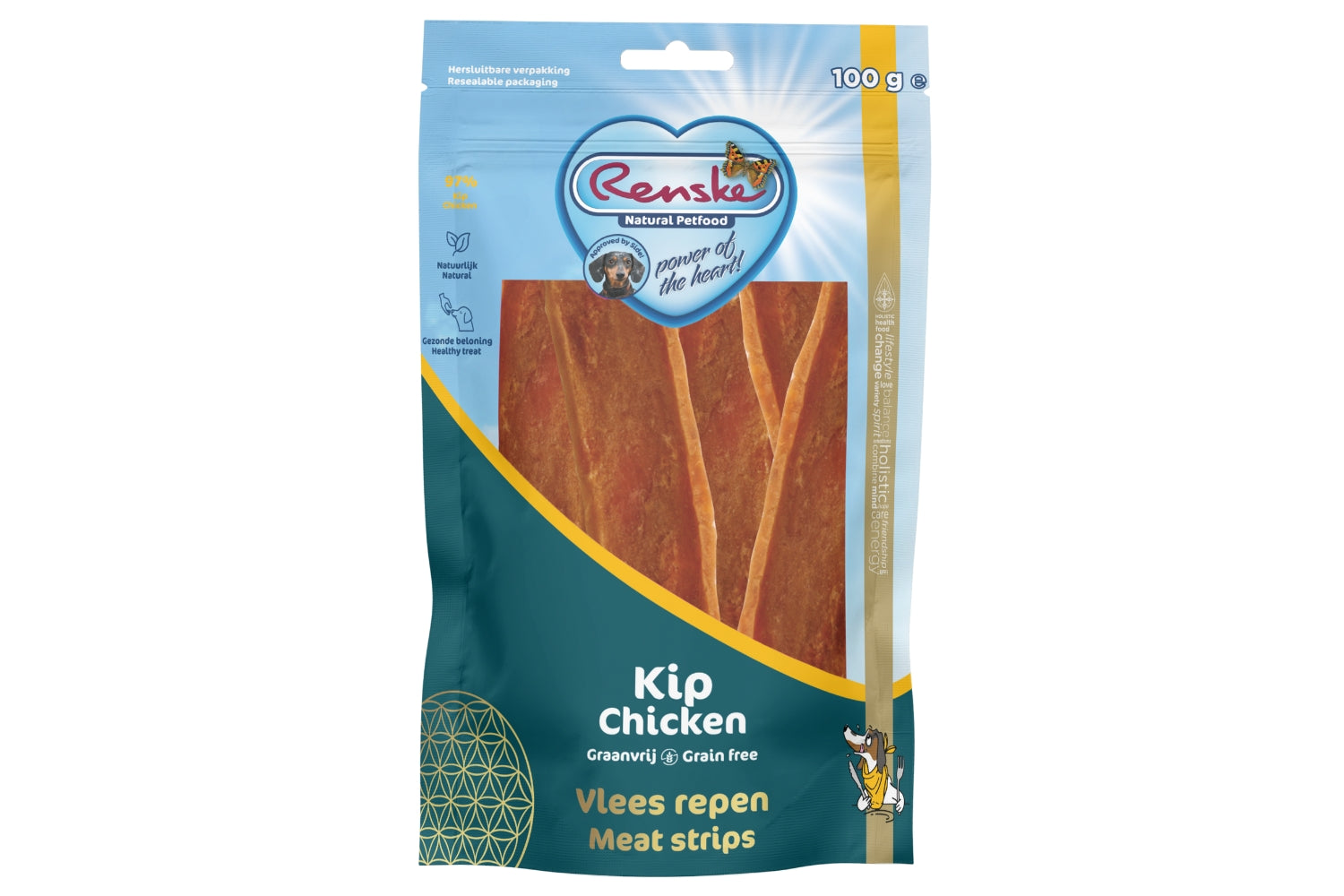 Renske gezonde beloning vleesstrip kip