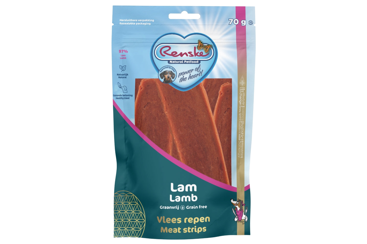 Renske gezonde beloning vleesstrip lam