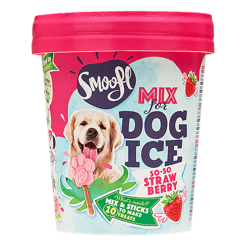 Smoofl Ijsmix Voor Honden Aardbei