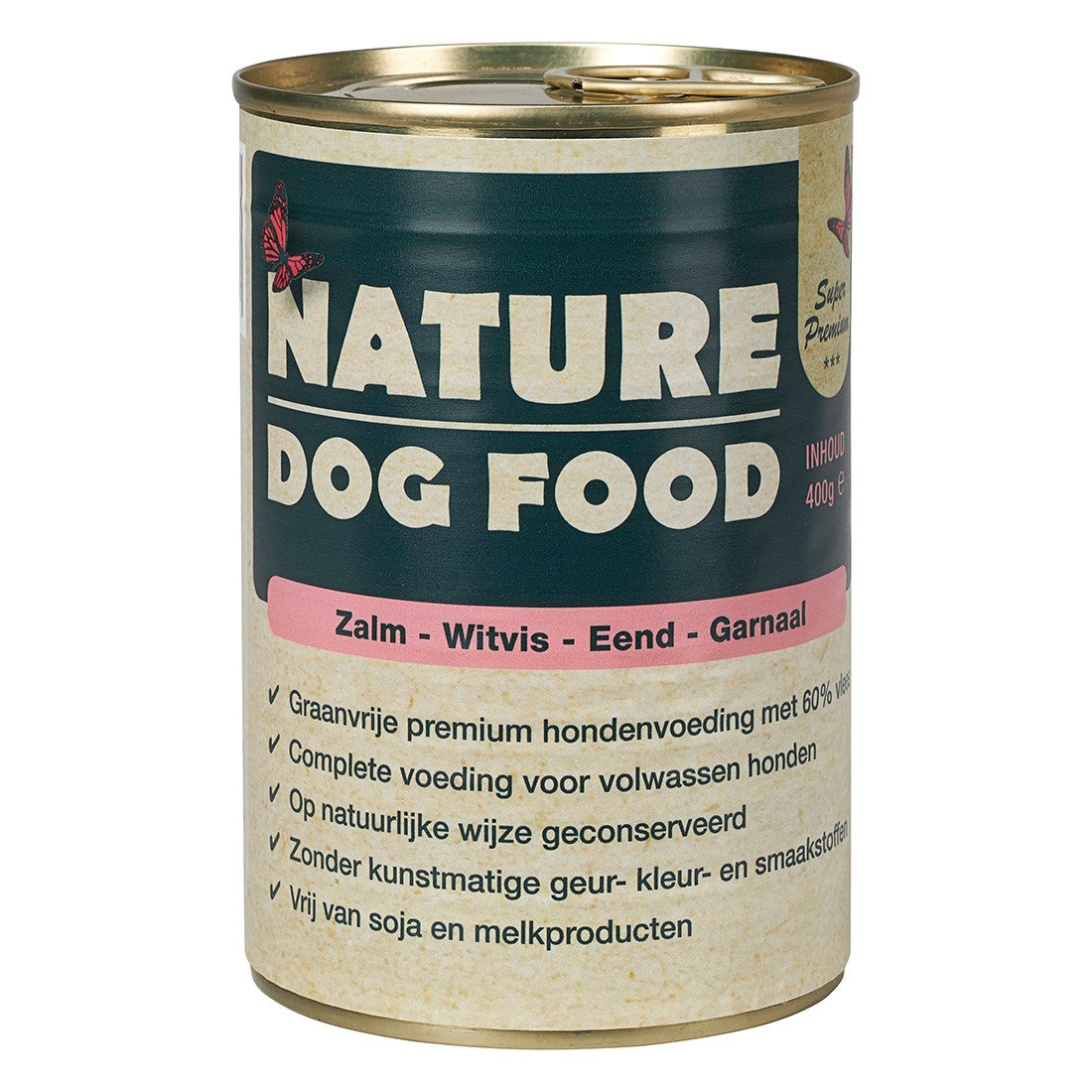 Nature Dog Food Natvoer - Zalm, witvis, eend en garnaal