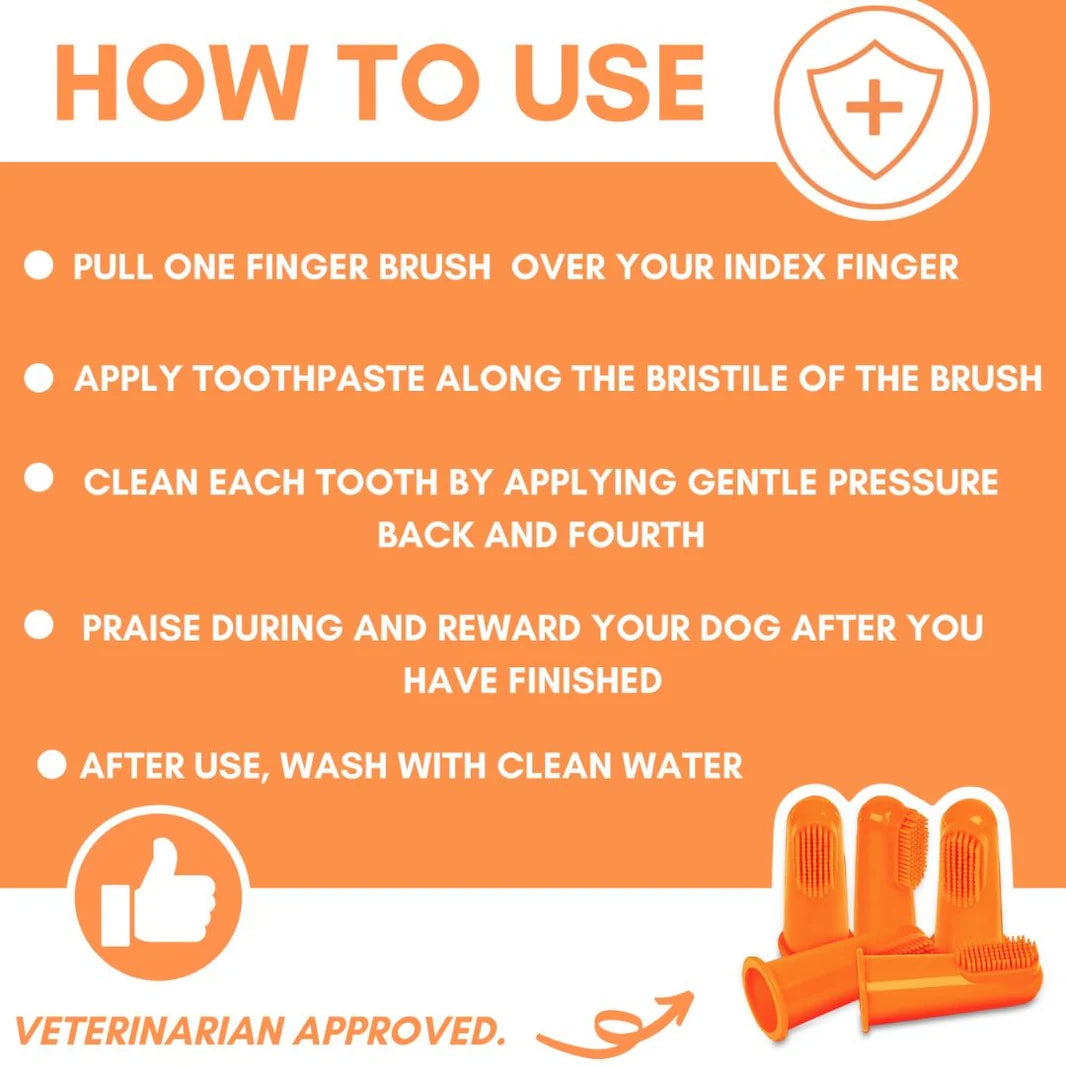 OurDogsLife Silicone Finger Toothbrushes